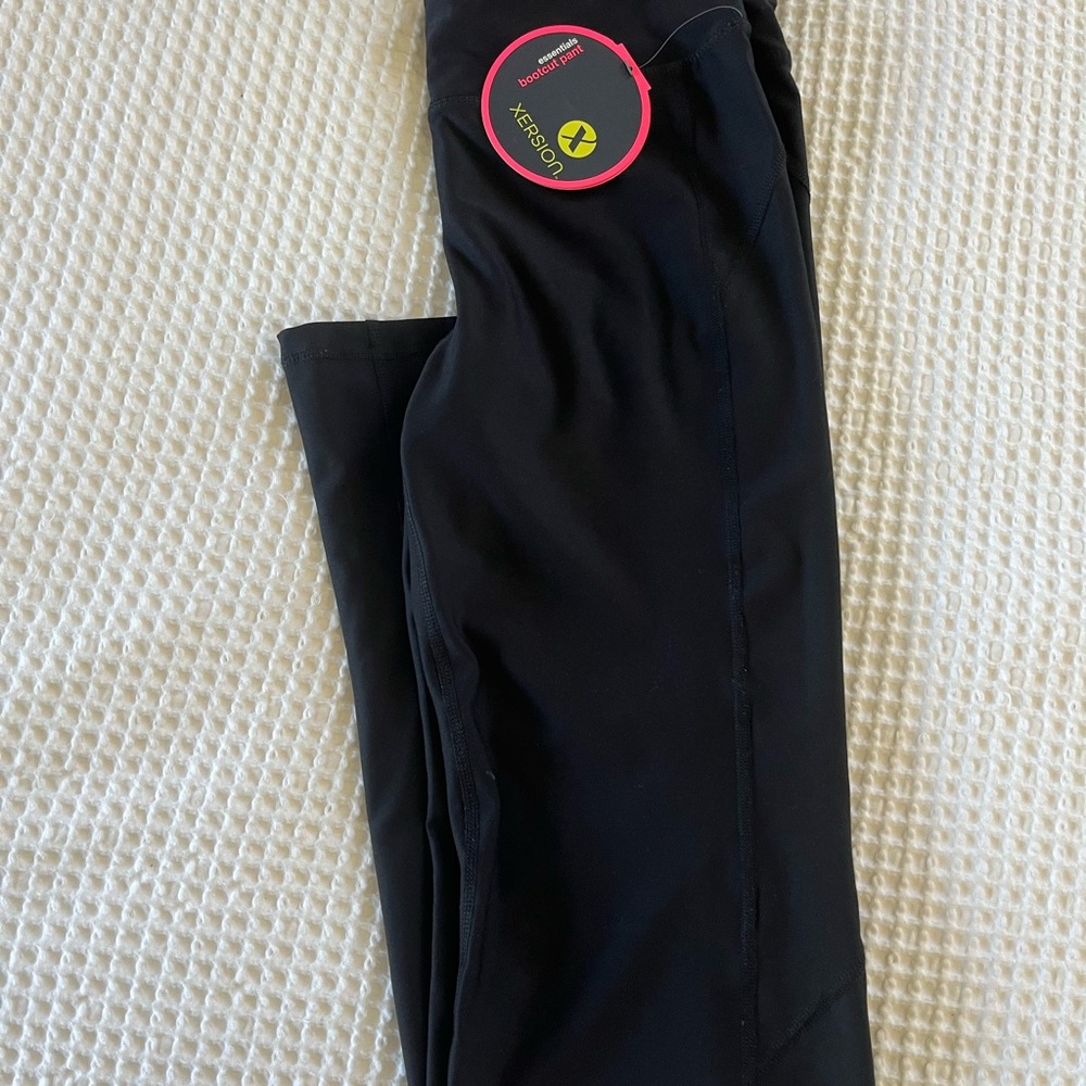 Xersion Black Boot Cut Legging Pants NWT